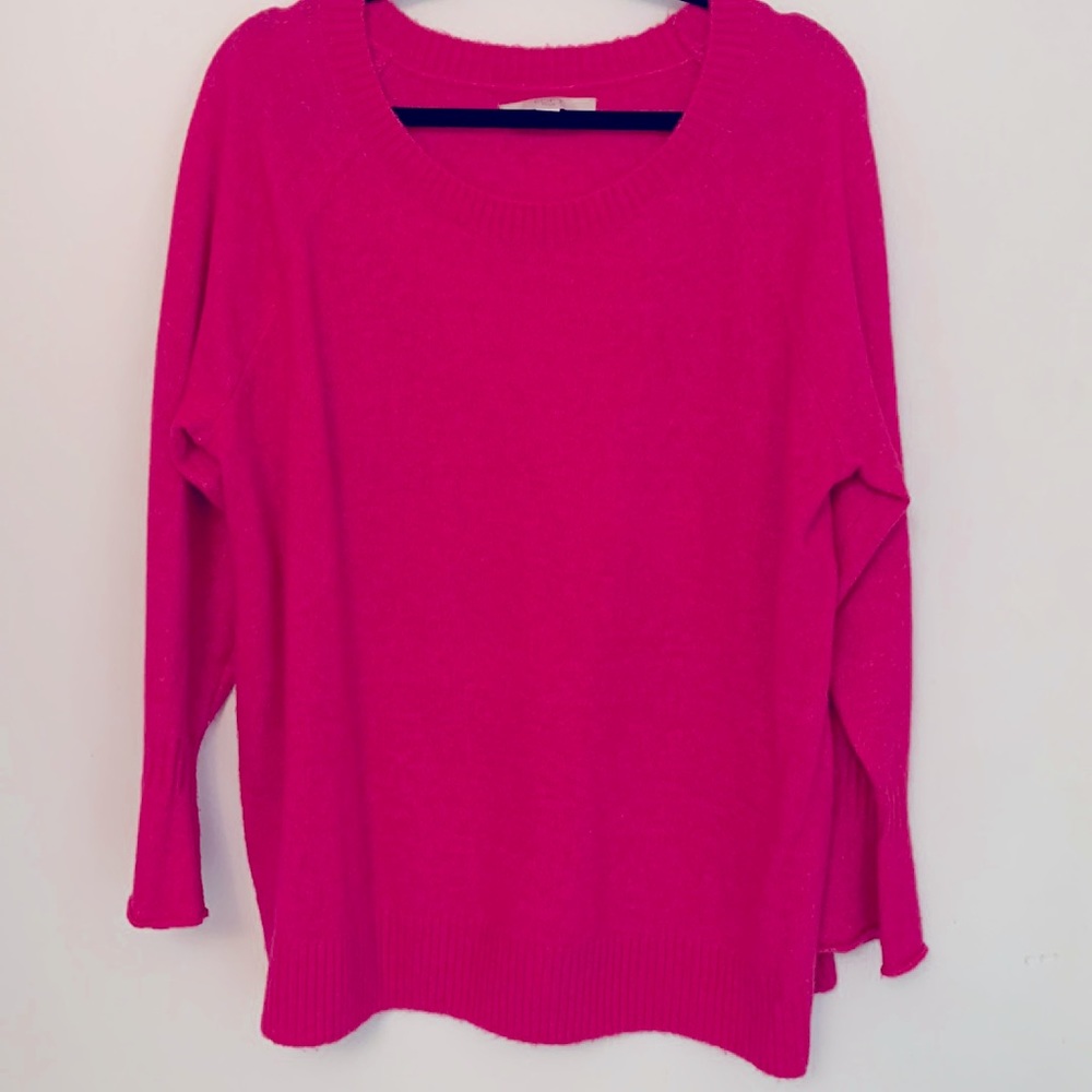Loft plus bright pink sweater